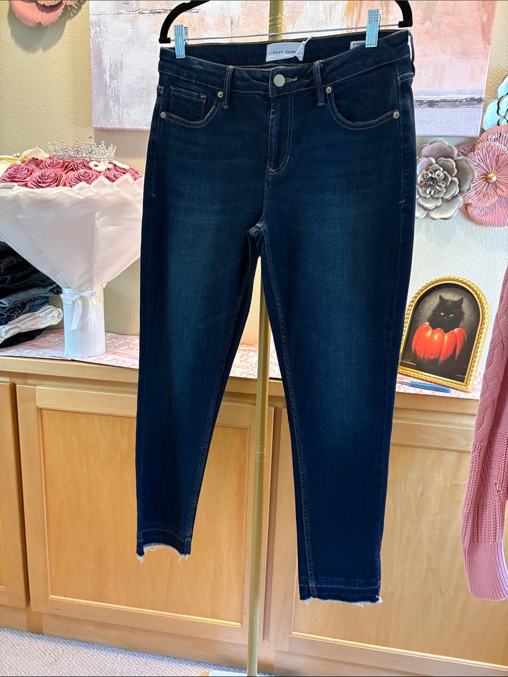 Dear John Dark Indigo Aiden Slim Girlfriend Jeans